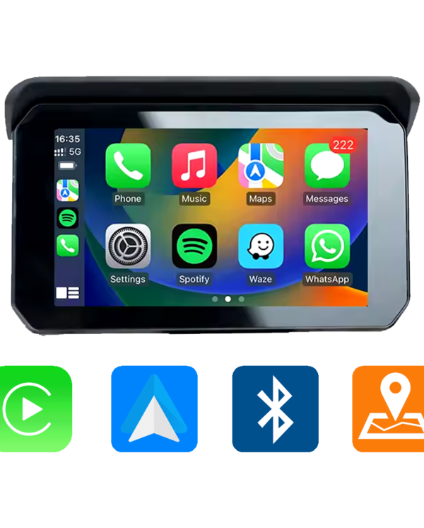 C5 SE Motocicleta GPS Carplay inalámbrico/Android auto con cámaras y TPMS - Imagen 1