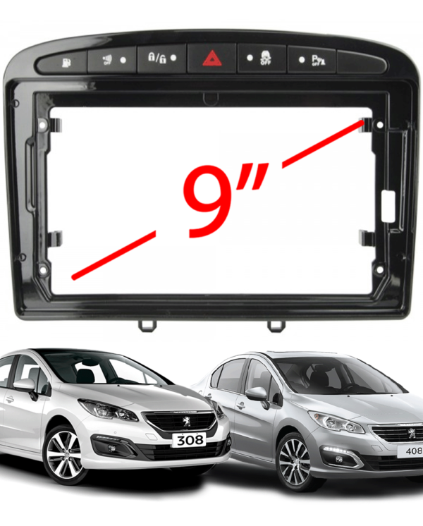 PEUGEOT 308-408 2011+ MARCO DOBLE DIN PARA 9" / 22-353 - Imagen 1