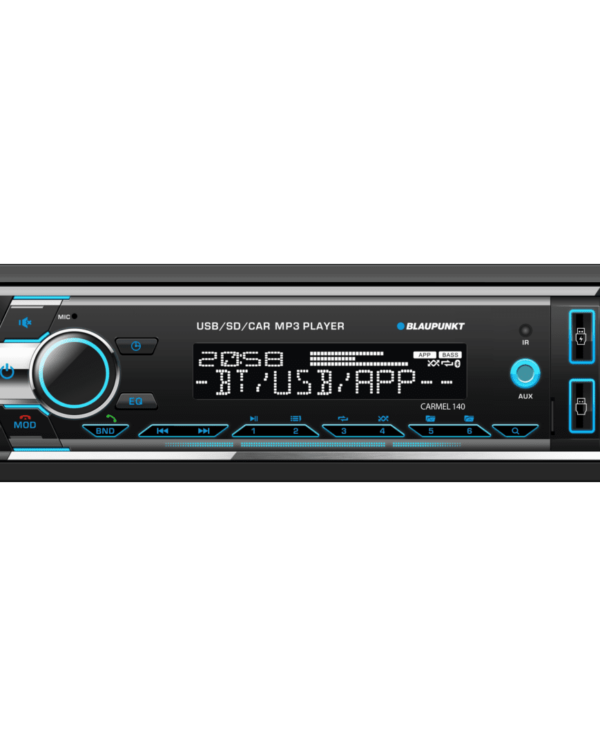 CARMEL 140 FM/AM, MP3/WMA C/USB, AUX, BT,APP, FRENTE DESMONTABLE (PRECIO MAS IMP INT 23.46%)