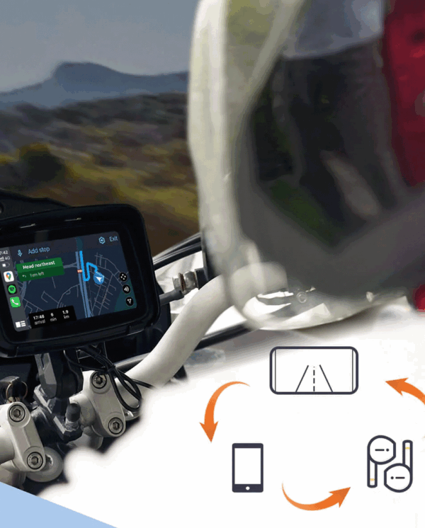 MC15 REPRODUCTOR INALAMBRICO PARA MOTO CAR PLAY / ANDROID AUTO (PRECIO MAS IMP INT 23.46%) - Imagen 7