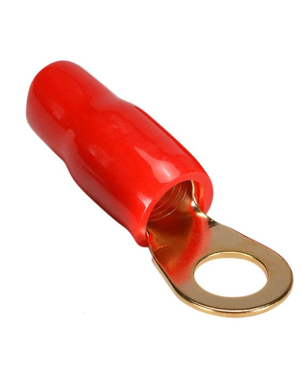 TERMINAL OJAL 0 GA (5U) AISLADO 0 GAUGE ROJO X 5 UNIDADES - Imagen 1