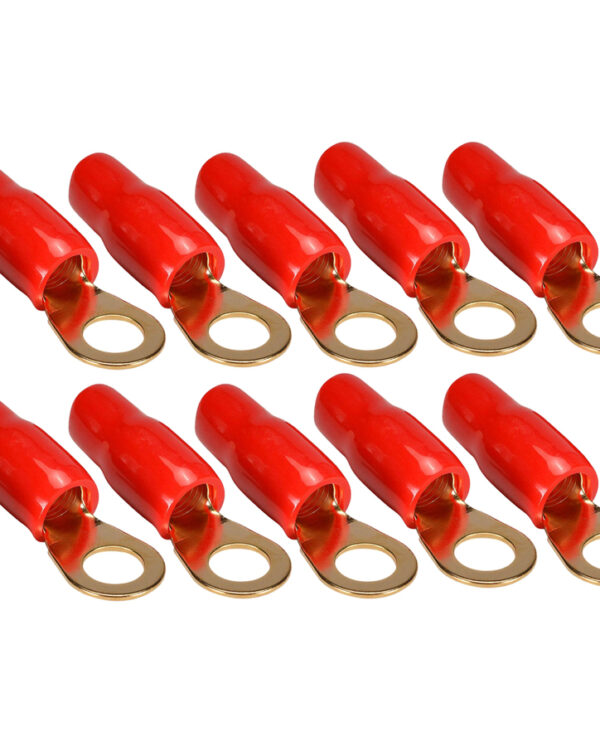 TERMINAL OJAL 4GA ROJO (10U) AISLADO 4 GAUGE ROJO X 10 UNIDADES - Imagen 1