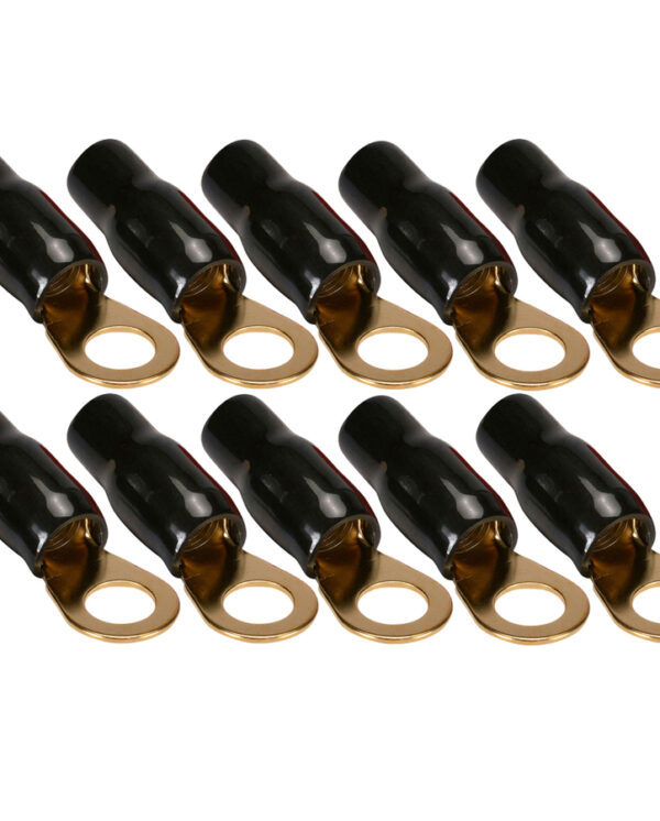 TERMINAL OJAL 4GA (10U) AISLADO 4 GAUGE NEGRO X 10 UNIDADES - Imagen 1