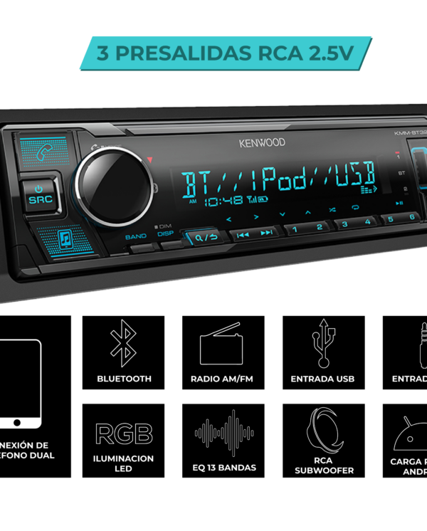 KMM BT328 REPKEN0KMMBT328 - Bluetooth - Am/Fm (PRECIO MAS IMP INT 23,46%) - Imagen 1