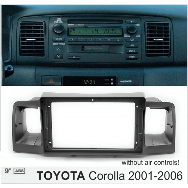 TOYOTA COROLLA 07 9" MARCO DOBLE DIN / GF-TY12 (CABLE ADAPTADOR GW-TY3 (Cod. 9944) NO INCLUIDO) - Imagen 5