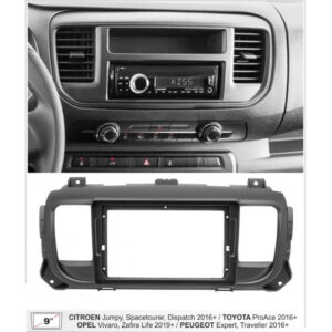 PEUGEOT JUMPY 17 9" MARCO DOBLE DIN / GF-PC7 (CABLE ADAPTADOR GW-PC2 (Cod. 9969) NO INCLUIDO)