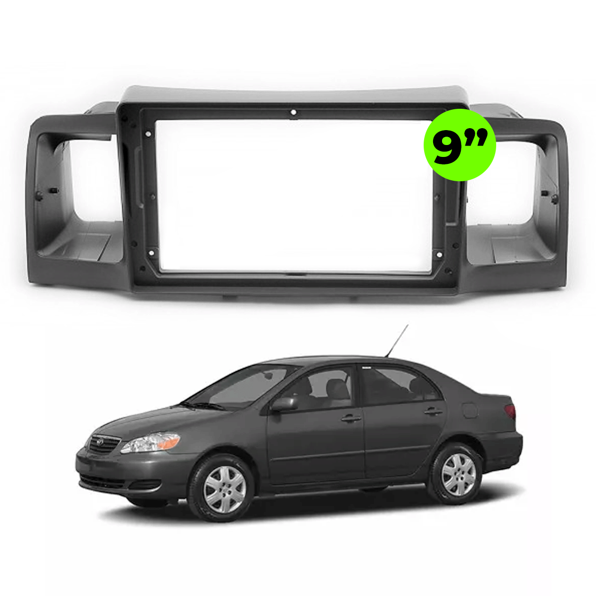 TOYOTA COROLLA 07 9" MARCO DOBLE DIN / GF-TY12 (CABLE ADAPTADOR GW-TY3 (Cod. 9944) NO INCLUIDO)