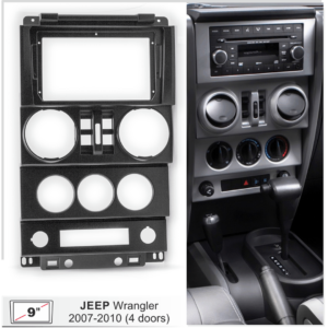 JEEP WRANGLER RUBICON 08/10 4D 9" MARCO DOBLE DIN / GF-JP7 (CABLE ADAPTADOR GW-JP1 (Cod. 9990) NO INCLUIDO)
