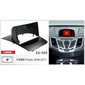 FORD FIESTA 2008/17 MARCO DOBLE DIN PARA 9" / 22-305