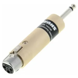 Adaptador de línea SHURE A85F Baja Impedancia Balanceada a Alta Impedancia No-Balanceada