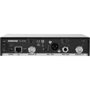 Receptor Inalámbrico SHURE QLXD4AR=-G50 Receptor digital inalámbrico con tecnología QLX-D, compatible con sistema Axient, control en red, escaneo automático de frecuencias y salidas de audio balanceadas para aplicaciones profesionales.