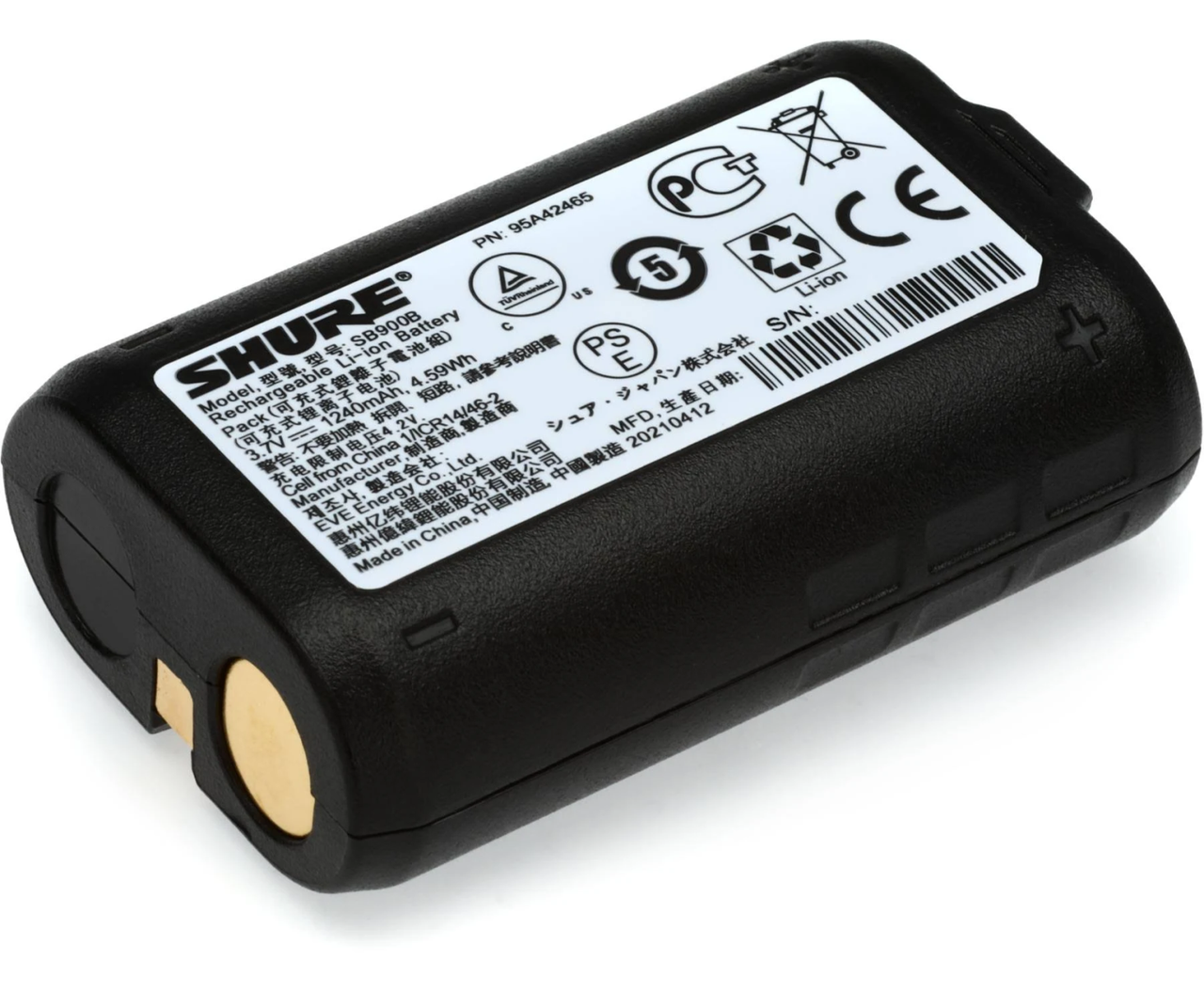 Batería SHURE SB900B Recargable de Iones de Litio