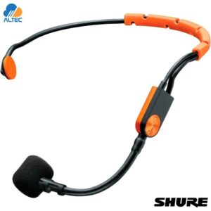 Micrófono de diadema de tipo condensador para fitness, de construcción hidrófoba repelente de humedad, ideal para clases de fitness.