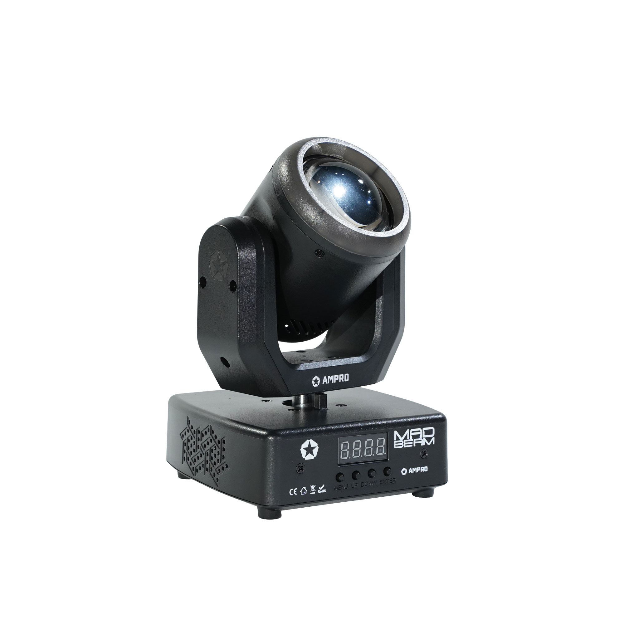 Tecshow Mad Beam - Cabezal Móvil Beam LED con Aro RGB